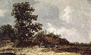 Cottages with Haystack by a Muddy Track. Jan van Goyen